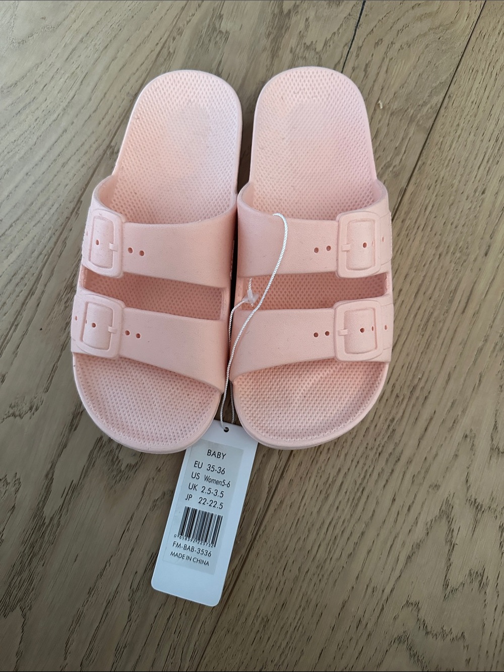 Baby Pink Moses Slide Sandals